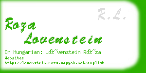 roza lovenstein business card